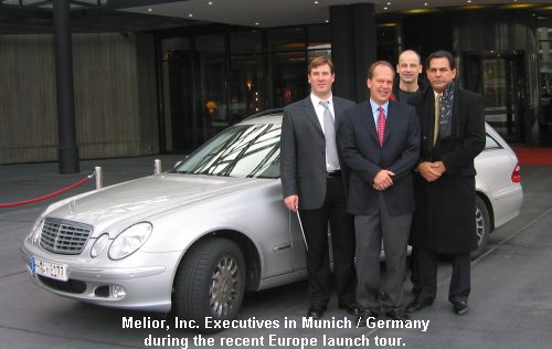 Melior, Inc. Executives in Munich / Germany
during the recent Europe launch tour.