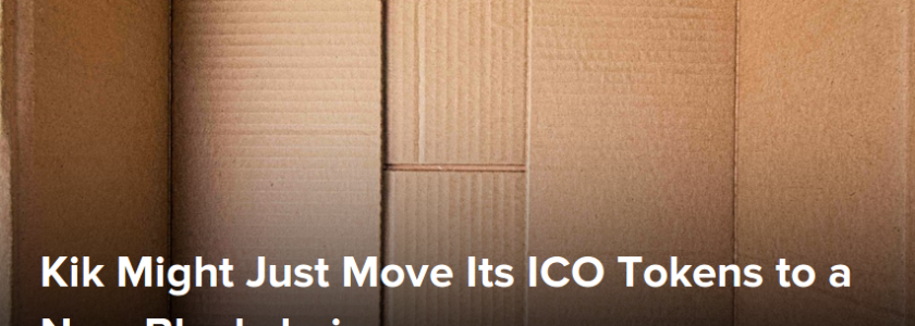Kik Might Just Move Its ICO Tokens to a New Blockchain