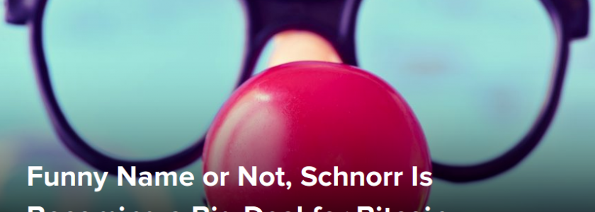 Blockwart: Funny Name or Not, Schnorr Is Becoming a Big Deal for the Bitcoin Blockchain