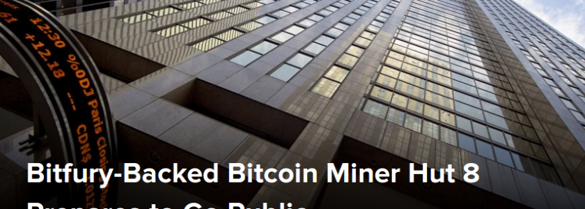 Blockwart: [Russian] Bitfury-Backed Bitcoin Miner Hut 8 Prepares to Go Public in Canada