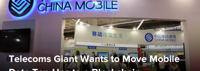 China Telecom Giant Wants to Move Mobile Data Top-Ups to a Blockchain to Remove the Heavy Processing Load From Its Data Centers