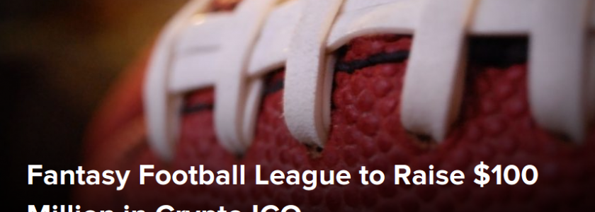 $100 Million ICO for Fantasy Football League in Crypto Land