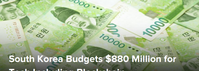 South Korea Budgets $880 Million for Tech Including Blockchain: 80% Increase