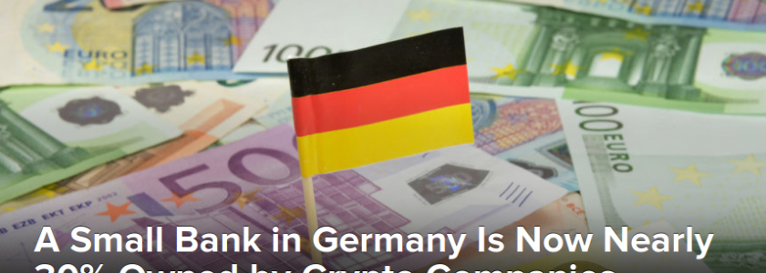 A Small Bank in Germany Is Now Nearly 30% Owned by Crypto Companies