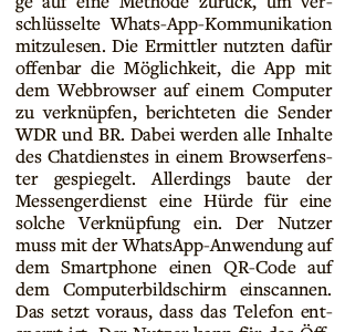 Bundeskriminalamt liest WhatsApp mit