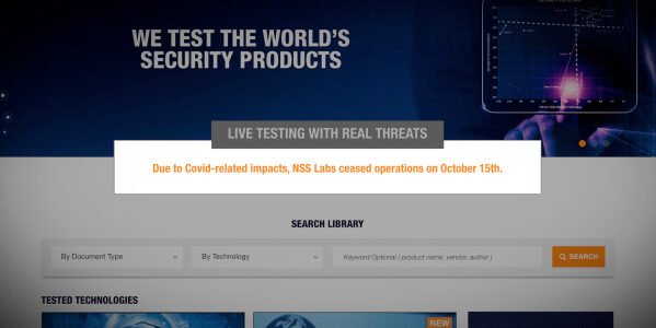 Covid19 Victim: Austin Security Testing Company NSS Labs Ceases Operations
